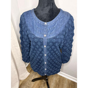 Blue Willi’s Blue Denim Knit Cardigan L/XL